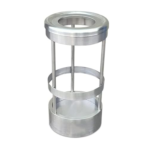 Cubo de Basura para Exteriores, Cubo de Basura de Acero Inoxidable, Cubo de Basura cilíndrico Abierto en la Parte Superior, Estante para Almacenamiento de residuos, para