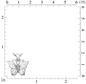 Mimi 925 Sterling Silver Butterfly Charm Pendant - Image 2