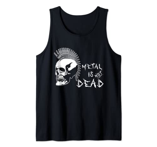 Heavy Metal Is Not Dead Punker Rocker Rock Musique Skull Band Débardeur