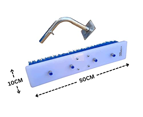 Kenbrook Solar Stainless Steel Panel Cleaning Brush With Bend For 3/4/6/9 Meter Solar Panel Cleaning Kit (Brush With Bend), Blue