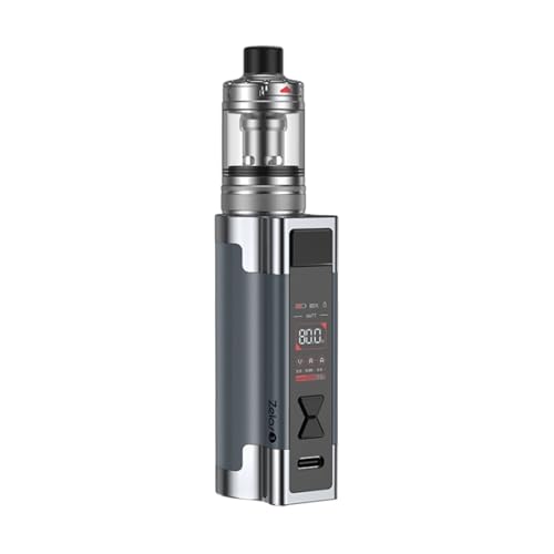 ASPIRE Zelos 3 Kit [Gun Metal] - E-cigarette Starter Vape Kit 3200mAh Battery - COMPATIBLE COILS: Nautilus Coil - 80W All Vaping Style Top-Fill Button Activated Adjustable Airflow - Nicotine Free