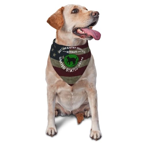 81st Infantry Division Retired United States Army Dog Scarf Pet Bandana Cat Pet Bibs