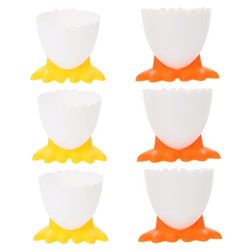 OFFSCH Breakfast Egg Holder Set 6pcs Egg Storage Cups for Boiled Boys and Girls Lunch Container Safe Easy Wash