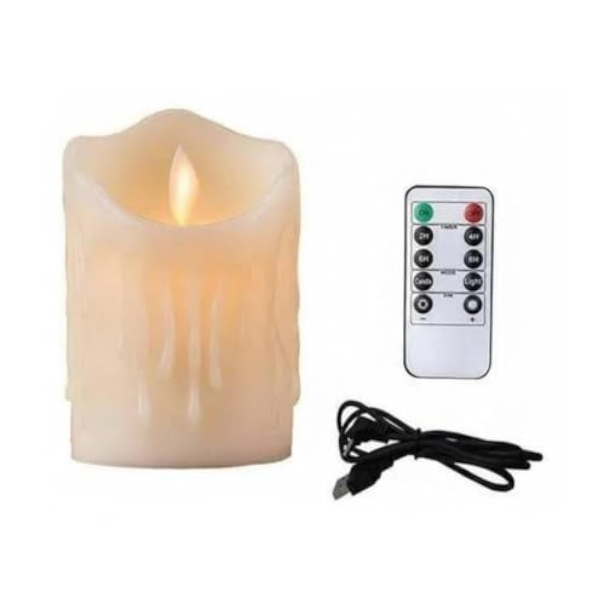 LED Candle with Adjustable Brightness for Weddings and Christmas