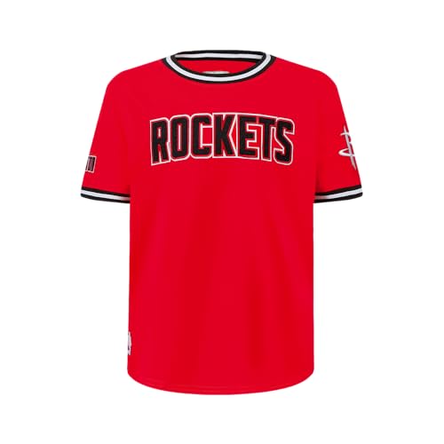 Camiseta NBA para jóvenes en algodón rojo y negro de talla XL con chenille