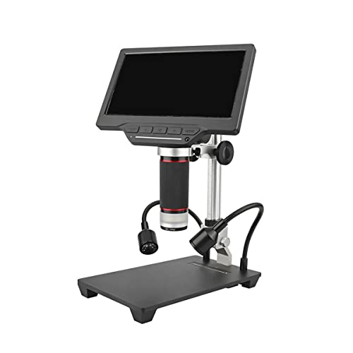 顕微鏡キット 1000x 7インチH_D LCDディスプレイデジタルビデオ顕微鏡携帯電話のはんだ付け修理拡大鏡カメラ用電子ビデオ顕微鏡 顕微鏡レンズアダプター