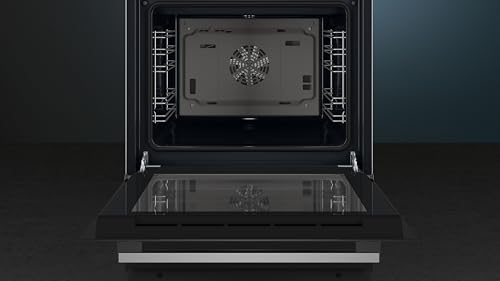 Foto von Siemens HK9S5A240, iQ500, Freistehender Elektroherd, 60 cm, Schnellaufheizung, ecoClean Selbstreinigungshilfe, 3D Heißluft, Klapptür mit Softclose, cookControl 10 Automatikprogramme, Edelstahl