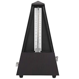 Viool Metronoom, Metronoom Mini Mechanisch Voor Gitaar Piano Drum Instrument Voor Kinderen En Beginners(Rode houtnerf)