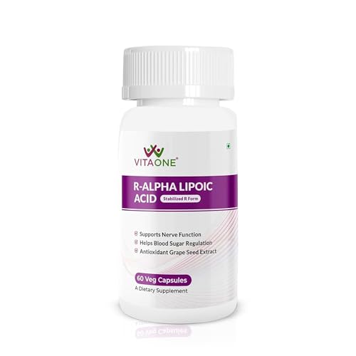 VITAONE Alpha Lipoic Acid | R Alpha Lipoic Acid Supplement | Supports Antioxidant & Metabolic Function | 60 Veg Capsules | ALA Supplement