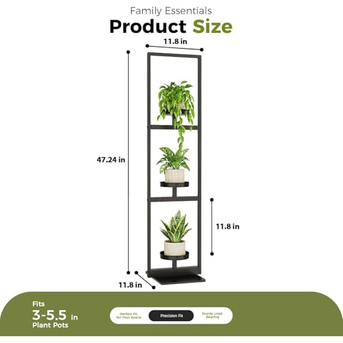 Support de fleurs pour pots et plantes d'intérieur : étagère d'angle 3 niveaux en métal - 8