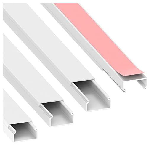 Habengut Kabelkanal (självhäftande) 22 x 12 mm PVC vit längd 4 m (4 x 1 meter)