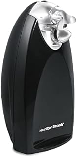 Hamilton Beach Electric Automatic Can Opener with Auto Shutoff, Knife Sharpener, Cord Storage, and SureCut Patented Technology, Extra Tall, Black