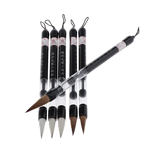 Canetas pincel de água chinesa menolana 6X para aquarela, caligrafia, pintura, materiais de arte