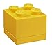 Room Copenhagen, Lego Mini Box - 1.8 x 1.8 x 1.7 in - Brick 4, Bright Yellow