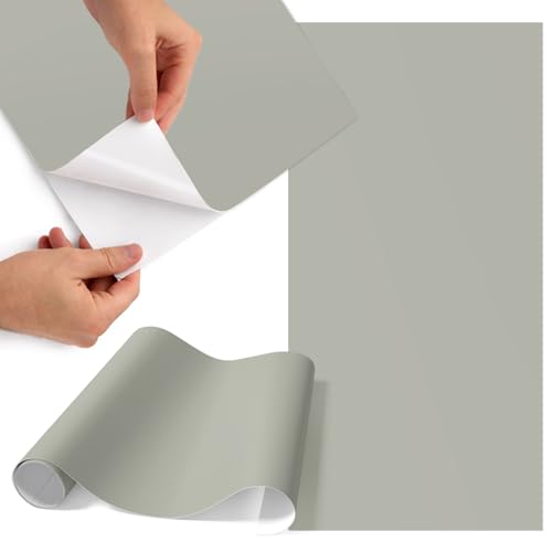 Plástico adhesivo para muebles gris mate autoadhesivo para puertas y armarios 2