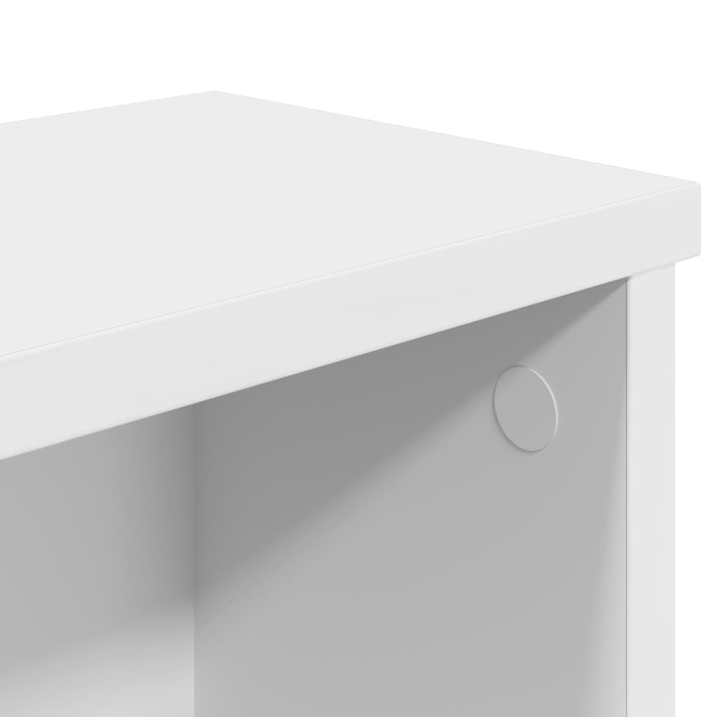 Półki kuchenne można układać w stos, z materiału drewnopochodnego, białe, 60 x 15 x 16 cm, 2 szt., kompaktowe, do organizera kuchennego, przechowywania i porządkowania na blacie roboczym i