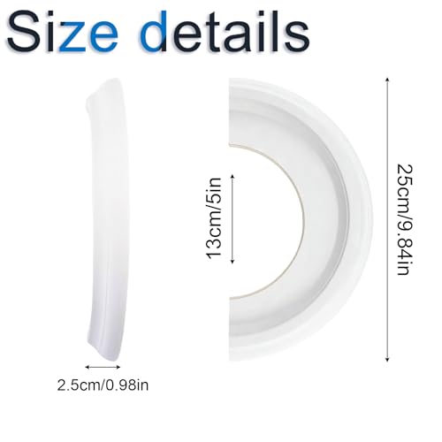 Image of INCRERWAY 1PC Plain Ceiling Medallion, Split Decorative Ceiling Ring for Chandelier Light Fixture Ceiling Decor, Simple Surface Design Inner Diameter 13cm
