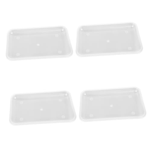 MOLUCKFU Dish Drainer Rack for Kitchen 4pcs Set Antidrip Tray Dinnerware Organizing Plastic Material