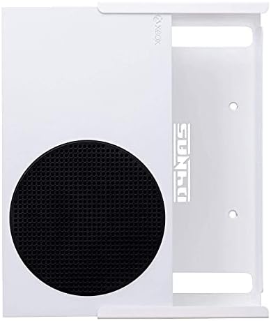 DYNAS Xbox Series S Wall Mount Bracket - Under Desk & VESA Compatible, Keeps Box Secure, Cool & Hidden. Fixtures & Fittings Included 3min Install (White)
