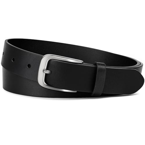 J.Fée Gürtel Herren Leder Herrengürtel Ledergürtel Herren Schwarz,Gürtel Damen Leder Damengürtel Ledergürtel Damen Schwarz 105CM