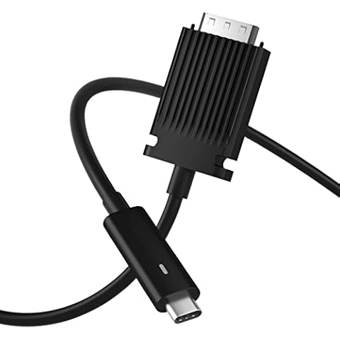Replace Thunderbolt 3 USB-C Cable 3V37X for Dell Docking Station Thunderbolt TB16 Dock, Compatible Dell 3V37X 03V37X Docking Station Cable Black Cover