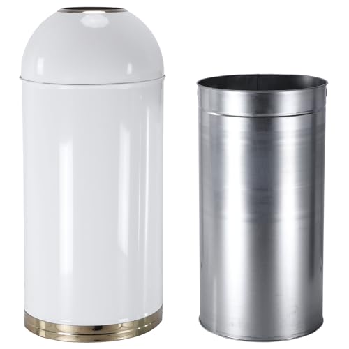 Basurero exterior redondo 58L con doble cubeta