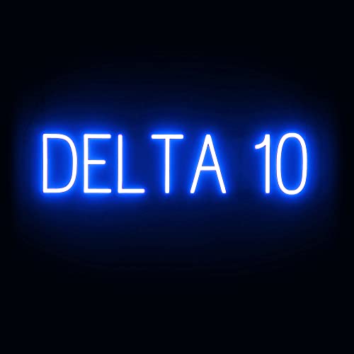 SpellBrite LED Neon DELTA 10 Sign for Business - Blue, 28" x 6"