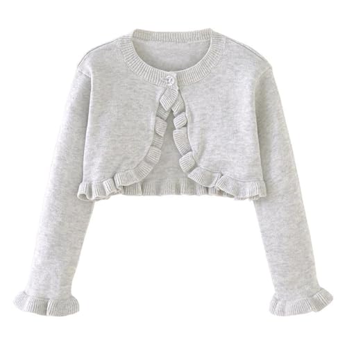 Toddler Girls Cardigan Sweater Bolero Shrug Long Sleeve Knit Cropped Sweater Cardigans Fall Jacket Coats Tops
