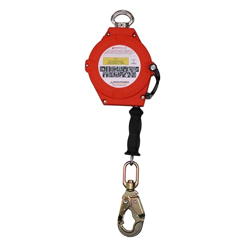 Image of Malta Dynamics Hybrid Hog Self Retracting Lifeline 20' Fall Protection Yoyo | Class 1 Retractable Fall Protection Lanyard with Quick-Action Brake, OSHA and ANSI Compliant Safety Lanyard and Fall Arrestor
