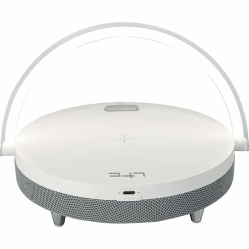 SMOOTH-LIGHT - LTC - Heller 5W Bluetooth-Lautsprecher mit Induktionsladefunktion und Freisprecheinrichtung - Weiß und Grau