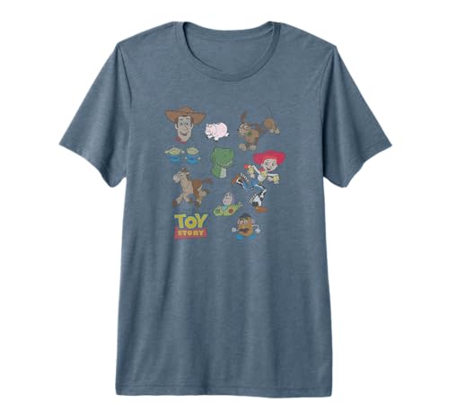 T-shirt Toy Story Disney Pixar en coton imprimé visages personnages