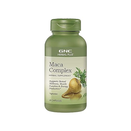 GNC Herbal Plus Maca Complex Supplement, Vegetarian, Supports Sexual Wellness, 30 Servings