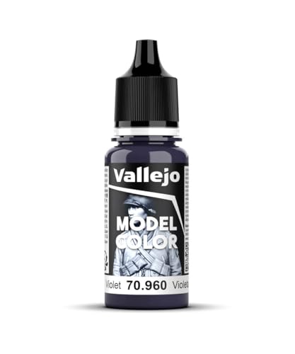 Vallejo Model Color Pintura Acrílica Morado (Violet) Acabado Mate, 18 ml. Autonivelante y Sistema BSL para Modelismo y Figuras