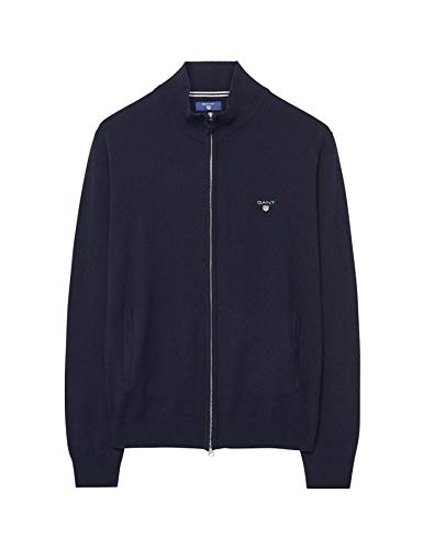 Gant lambswool mens zip cardigan m marine