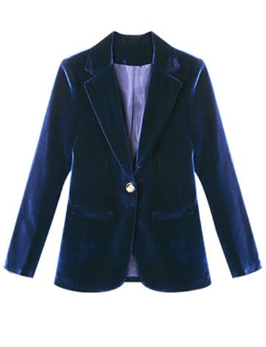 Blazer en velours femme veste de costume à un bouton chic