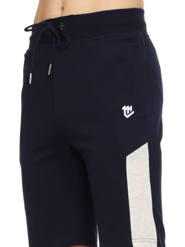 Image of MARK LOUIIS Men's Cotton Blend Shorts with 2 Zipper Pockets + 1 Back Pocket | Lightweight Breathable Casual Shorts | Elastic Waist Comfortable Fit | Multi-Color | M to 7XL