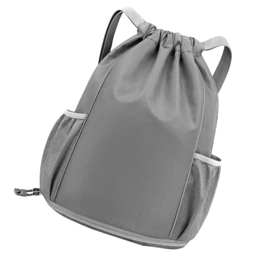 Gatuida Bolsa Deportiva Hombre con Cordón Gris Mochila Gym Grande Multifunción para Entrenamiento Natación y Baloncesto Mochila Deportiva Exterior Resistente y Práctica para Viajes