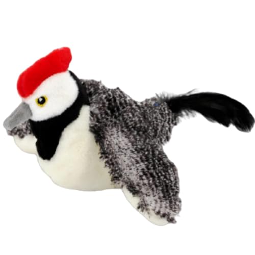 zornik 猫 おもちゃ 鳥 電動 タッチ起動 動くぬいぐるみ 羽ばたく 音が出る 一人遊び またたび入り 鳥 猫玩具 ペットおもちゃ ひとり遊び タッチ起動 食いつきがいい 充電式 色鮮やか モード調整可能 水洗い可能 USB充電 カーキ色 (ウッドペ