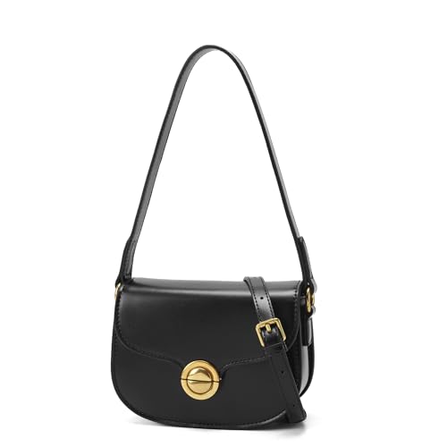 Vintage PU Leather Saddle Crossbody