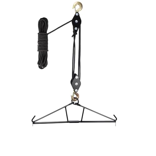Ideagle Deer Hanger for Skinning, Deer Hunting Game Hoist Hanging Gambrel with Pulley Lift System, Max to 800LB