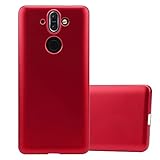 Cadorabo Hülle kompatibel mit Nokia 8 Sirocco Schutzhülle TPU Silikon Hülle Metallic Design Slim Kratzfest Weiche Gummi mit R&umschutz Hülle Hülle für Nokia 8 Sirocco in Rot