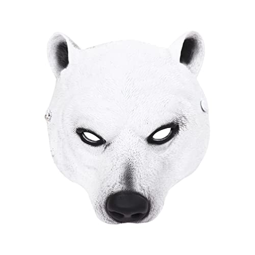 PRETYZOOM DIY Wolf Masks Fox Masks PU Leather Blank Masks DIY Animal Unpainted Craft Masks for Cosplay Masquerade Parties Costume Accessory White