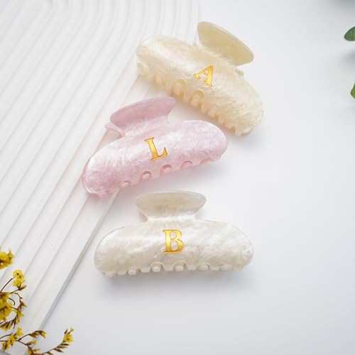 Image of Initial Cute Hair Clips - White Letter Elegant Hair Claw Clips, Fashion Glitter Claw Clips Durable Hair Clips, Wedding Gift, Bridesmaid Gifts, Birthday Gifts, Christmas Gift, Letter K