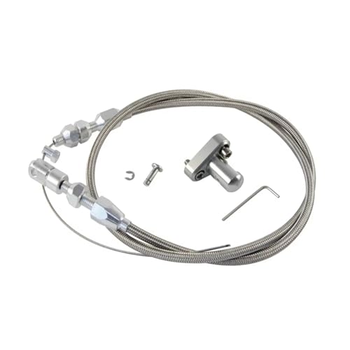 Câble d'accélérateur 36 pouces en acier inoxydable argent pour swap Chevy LS1 5,3l 4,8l - 3