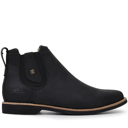 Botina Zebu Original Masculina Couro Legítimo Mustang Preto (PRETO, BR, Adulto, Numérico, 42)