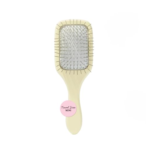Mane Ready or Knot Mini Detangling Hair Brush - Anti-Static Hair Brush with Durable Metal Bristles for a Gentle Scalp Massage - Smooths Hair for a Frizz-Free Finish