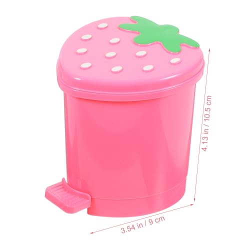 Caneca de basura adorable para escritorio color rosa miniatura 2
