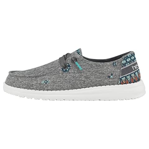 Hey Dude Lily - Mocasines con cordones para mujer, Flora Tulip Grey Cover