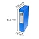 Exacompta 50602E 1 Abheftbox mit Gummibändern Exabox aus Glanzkarton 600g/m2 Rücken 6 cm Maße 25 x 33 cm für A4-Dokumente Farbe blau wird montiert geliefert