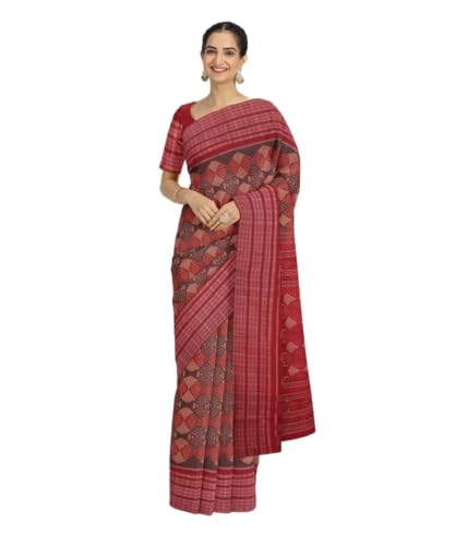 Sari Sambalpuri en Coton Ikat Léger : Fini l'Inconfort des Fêtes